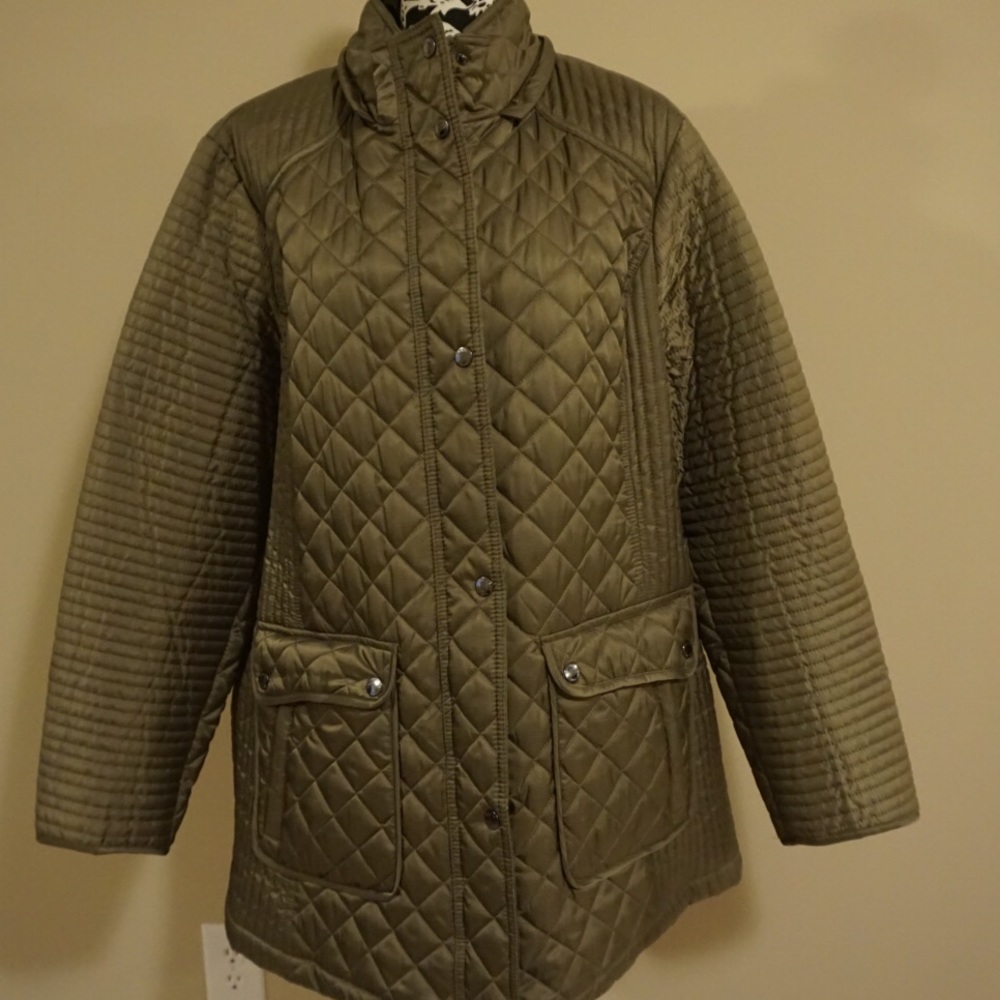 Olive green plus size jacket